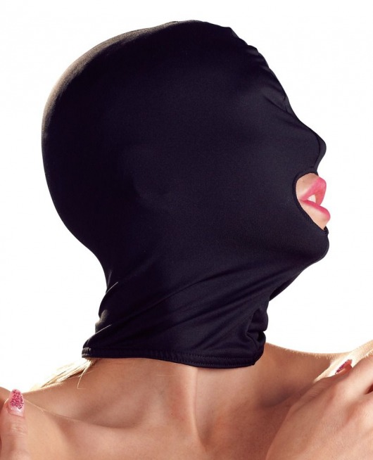 Черная закрытая маска с отверстием для рта - Orion - купить с доставкой в Санкт-Петербурге