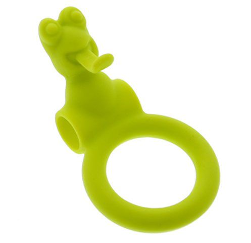 Зелёное эрекционное кольцо с вибрацией NEON FROGGY STYLE VIBRATING RING - Dream Toys - в Санкт-Петербурге купить с доставкой