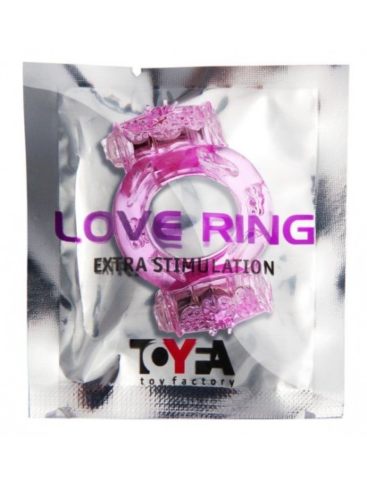 Розовое виброкольцо с двумя батарейками - Toyfa Basic - в Санкт-Петербурге купить с доставкой