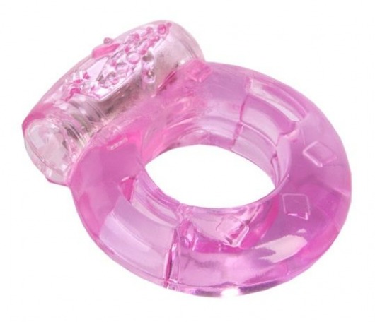 Толстое розовое эрекционное кольцо с вибратором - Toyfa Basic - в Санкт-Петербурге купить с доставкой