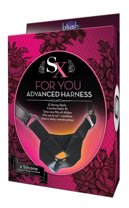 Трусики для крепления насадки на кольца SX HARNESS ADVANCED HARNESS - Blush Novelties - купить с доставкой в Санкт-Петербурге