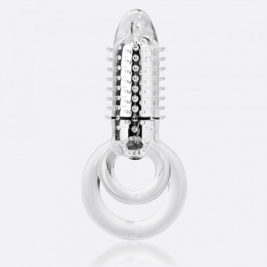 Прозрачное эрекционное кольцо с вибрацией DOUBLE O 8 CLEAR - Screaming O - в Санкт-Петербурге купить с доставкой