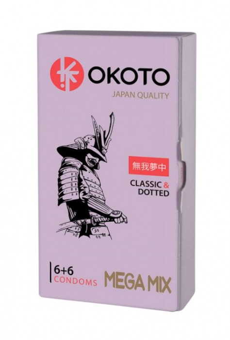 Презервативы OKOTO Mega Mix - 12 шт. - Sitabella - купить с доставкой в Санкт-Петербурге