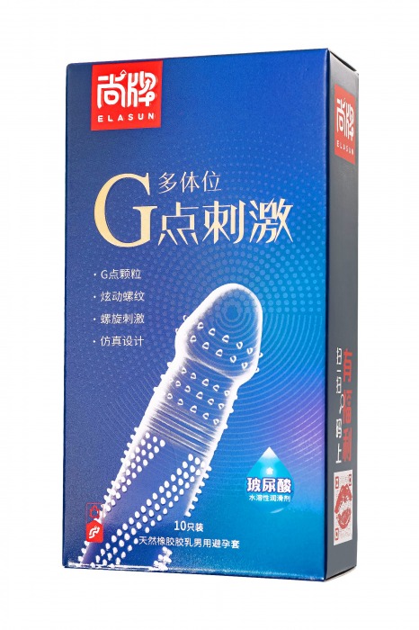 Ультратонкие презервативы Elasun G-spot stimulation с ребрами и точками - 10 шт. - Elasun - купить с доставкой в Санкт-Петербурге