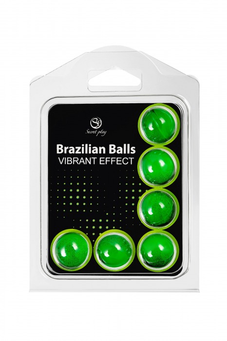 Набор из 6 шариков с массажным маслом Brazilian Balls с эффектом вибрации - Secret Play - купить с доставкой в Санкт-Петербурге