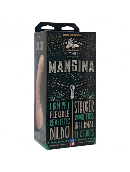 Мастурбатор с фаллоимитатором The Mangina - 24 см. - Doc Johnson - в Санкт-Петербурге купить с доставкой