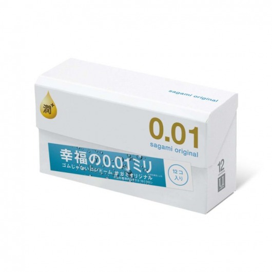 Увлажнённые презервативы Sagami Original 0.01 Extra Lub - 12 шт. - Sagami - купить с доставкой в Санкт-Петербурге