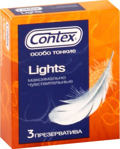 Особо тонкие презервативы Contex Lights - 3 шт. - Contex - купить с доставкой в Санкт-Петербурге