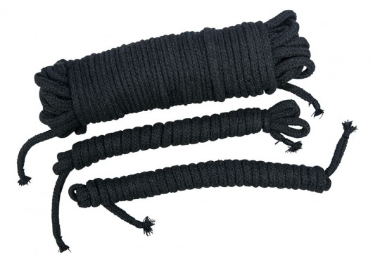 Чёрные хлопковые верёвки для бондажа - Orion - купить с доставкой в Санкт-Петербурге