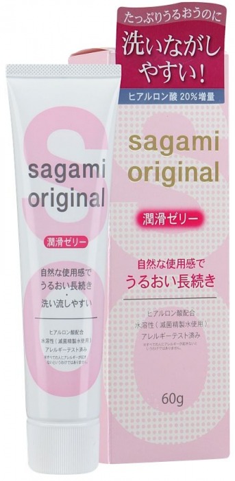 Гель-смазка на водной основе Sagami Original - 60 гр. - Sagami - купить с доставкой в Санкт-Петербурге