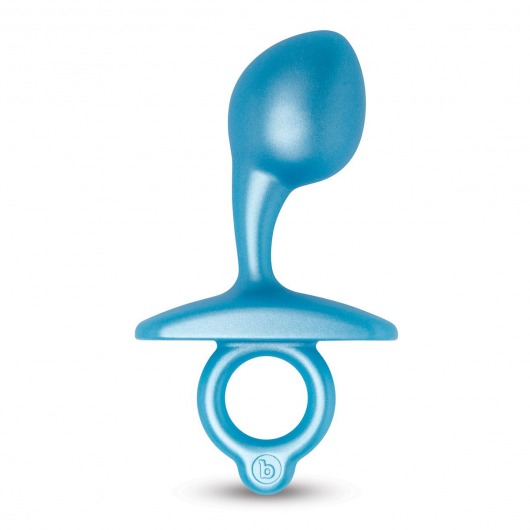 Голубая анальная пробка для массажа простаты Bulb Silicone Prostate Plug - 10,7 см. - b-Vibe - в Санкт-Петербурге купить с доставкой