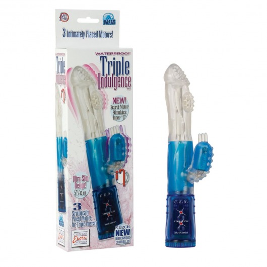 Хай-тек вибромассажёр Triple Indulgence - 24 см. - California Exotic Novelties