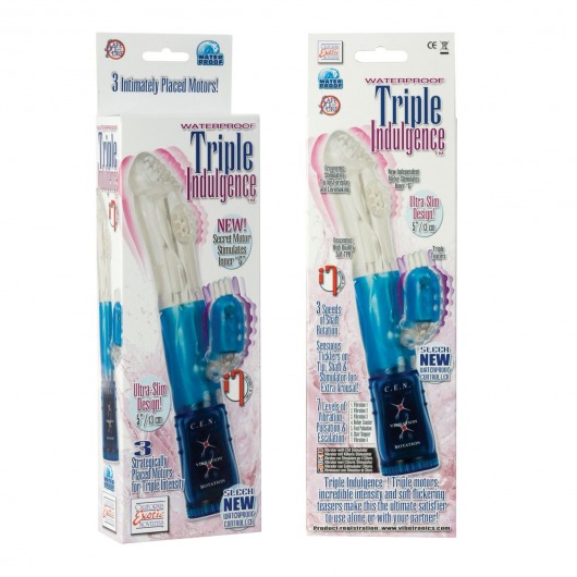 Хай-тек вибромассажёр Triple Indulgence - 24 см. - California Exotic Novelties