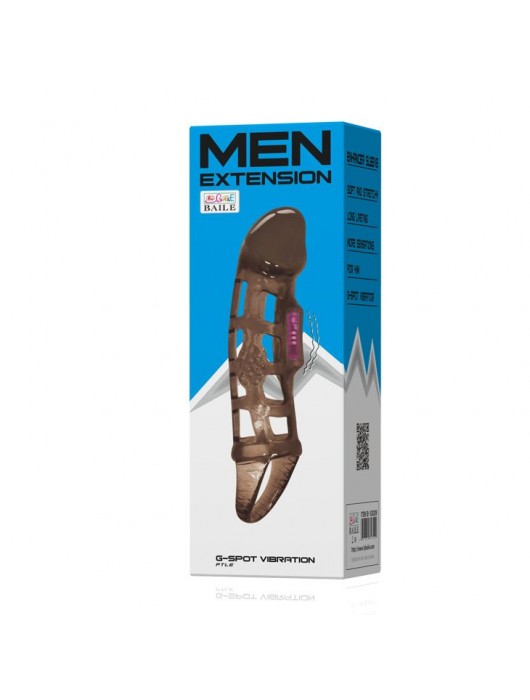 Дымчатая вибронасадка на пенис с подхватом - Baile - в Санкт-Петербурге купить с доставкой