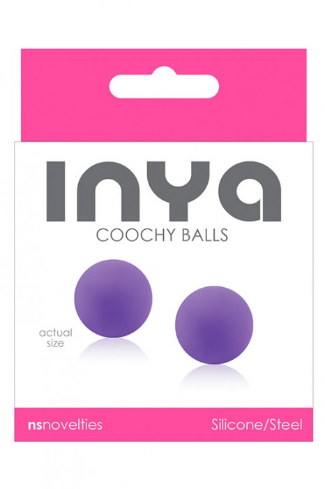 Фиолетовые вагинальные шарики без сцепки  INYA Coochy Balls Purple - NS Novelties