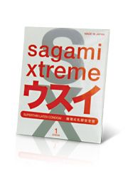 Ультратонкий презерватив Sagami Xtreme SUPERTHIN - 1 шт. - Sagami - купить с доставкой в Санкт-Петербурге