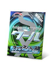 Презерватив Sagami Xtreme Mint с ароматом мяты - 1 шт. - Sagami - купить с доставкой в Санкт-Петербурге