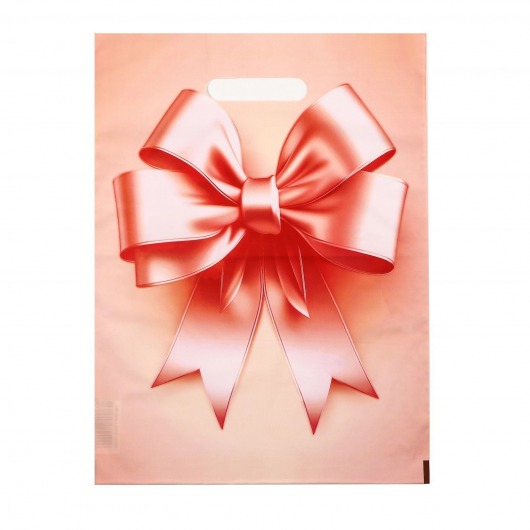 Пакет с принтом в виде банта с вырубной ручкой (30х40 см) - Сима-Ленд - купить с доставкой в Санкт-Петербурге