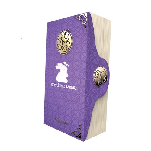 Фиолетовый вибратор MAGIC TALES SPELLING RABBIT со спиралью на стволе - 22,5 см. - Toyz4lovers