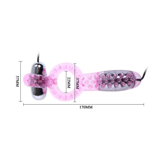 Эрекционное кольцо с двумя вибраторами - Baile - в Санкт-Петербурге купить с доставкой