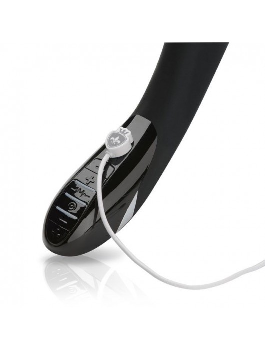 Вибратор с электростимуляцией Sizzling Simon Black Edition - 27 см. - MyStim - купить с доставкой в Санкт-Петербурге