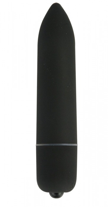 Чёрная удлинённая вибропуля Power Bullet Black - 8,3 см. - Shots Media BV