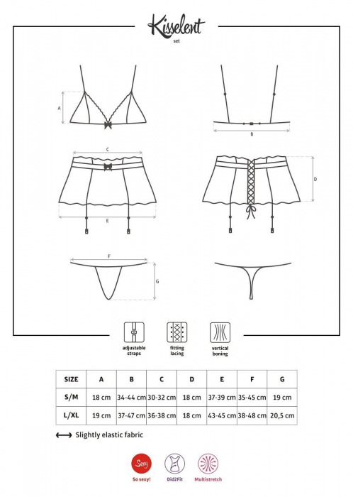Элегантный комплект с кружевом Kisselent set - Obsessive купить с доставкой