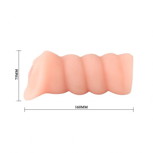 Мастурбатор-вагина с вибрацией и углублениями под пальцы - 16 см. - Baile - в Санкт-Петербурге купить с доставкой