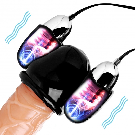 Черная стимулирующая насадка для головки полового члена Multi Speed Vibrating Penis Head Teaser - XR Brands - в Санкт-Петербурге купить с доставкой