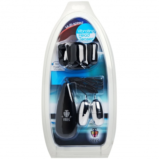 Черная стимулирующая насадка для головки полового члена Multi Speed Vibrating Penis Head Teaser - XR Brands - в Санкт-Петербурге купить с доставкой