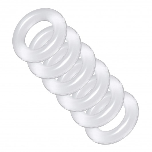 Комплект из 6 прозрачных эрекционных колец Ring Master Custom Ball Stretcher Kit - XR Brands - в Санкт-Петербурге купить с доставкой