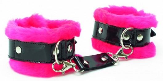 Розовые наручники с мехом BDSM Light - БДСМ Арсенал - купить с доставкой в Санкт-Петербурге