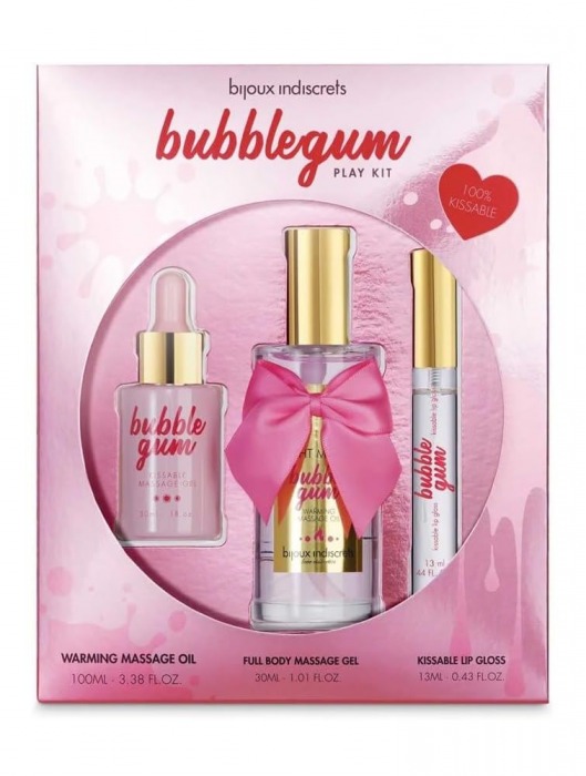 Набор средств для массажа и ласк Bubblegum Play Kit - Bijoux Indiscrets - купить с доставкой в Санкт-Петербурге