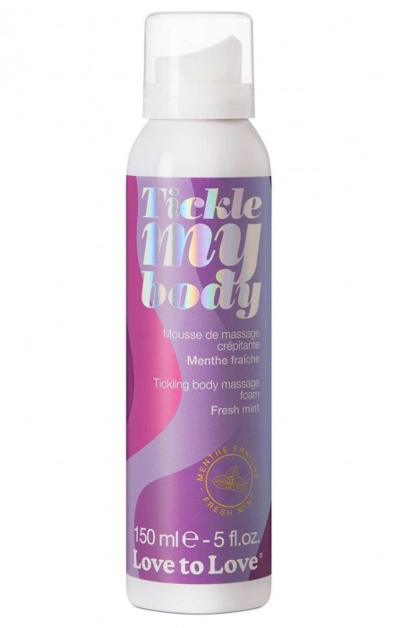 Массажная хрустящая пенка Tickle My Body Fresh Mint с ароматом мяты - 150 мл. - Love to Love - купить с доставкой в Санкт-Петербурге