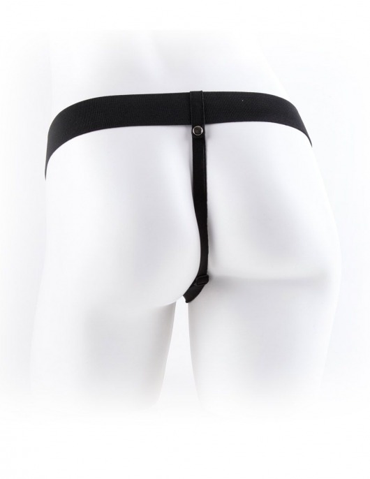 Полый страпон с креплением Vibrating Hollow Strap-On with Balls - 18,9 см. - Pipedream - купить с доставкой в Санкт-Петербурге