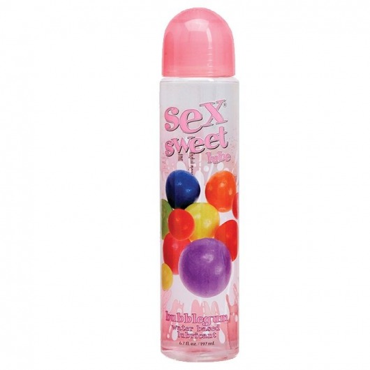 Вкусовой лубрикант Sex Sweet Lube Bubble Gum с ароматом жевачки - 197 мл. - Topco Sales - купить с доставкой в Санкт-Петербурге