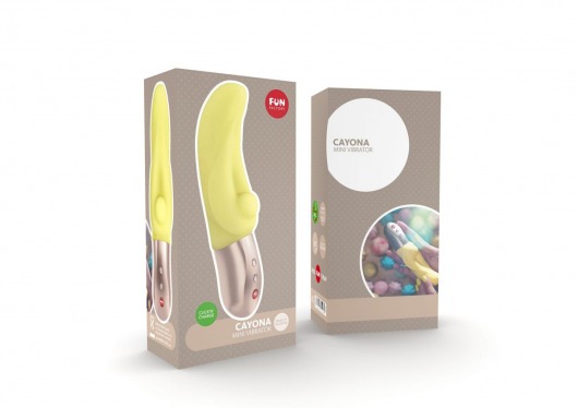 Жёлтый мини-вибратор CAYONA - 16 см. - Fun Factory