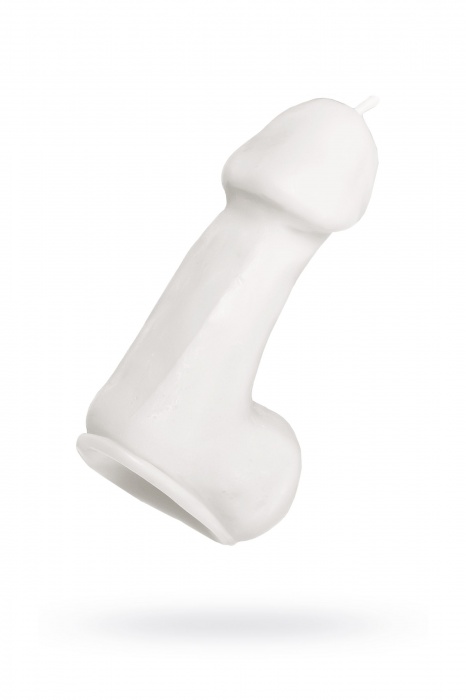 Белая свеча в форме пениса - 47 гр. - Pecado - купить с доставкой в Санкт-Петербурге