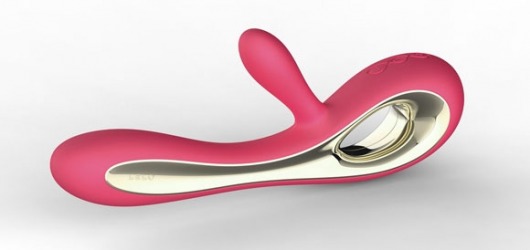 Ярко-розовый вибратор с клиторальным стимулятором Soraya Cerise - 22 см. - Lelo
