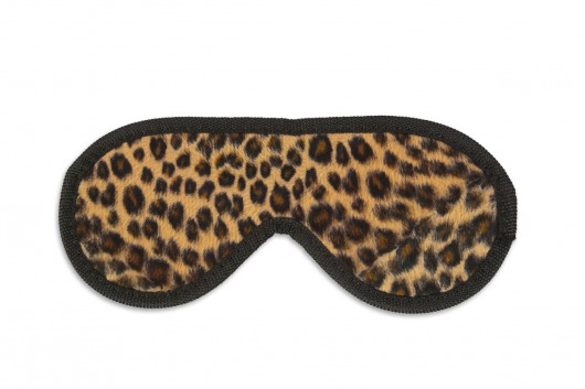 Закрытая маска леопардовой расцветки - Пикантные штучки - купить с доставкой в Санкт-Петербурге