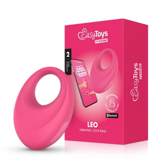 Розовое интерактивное эрекционное виброкольцо Leo - Easy toys - в Санкт-Петербурге купить с доставкой