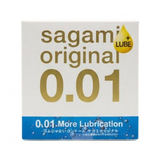 Увлажнённый презерватив Sagami Original 0.01 Extra Lub - 1 шт. - Sagami - купить с доставкой в Санкт-Петербурге