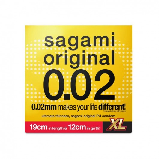 Презерватив увеличенного размера Sagami Original 0.02 XL-size - 1 шт. - Sagami - купить с доставкой в Санкт-Петербурге