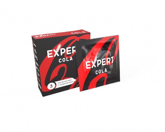 Презервативы с ароматом колы Expert Cola - 3 шт. - Expert - купить с доставкой в Санкт-Петербурге
