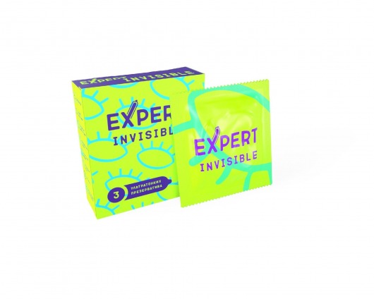 Ультратонкие презервативы Expert Invisible - 3 шт. - Expert - купить с доставкой в Санкт-Петербурге