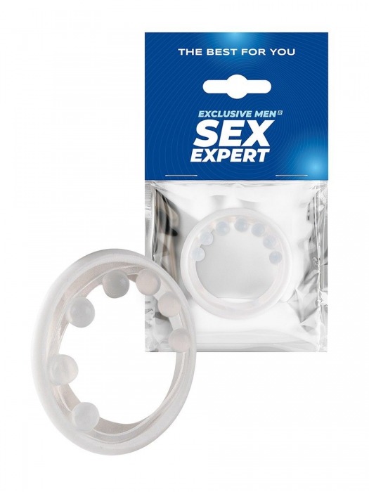 Эрекционное кольцо с мягкой стимулирующей насадкой - Sex Expert - в Санкт-Петербурге купить с доставкой