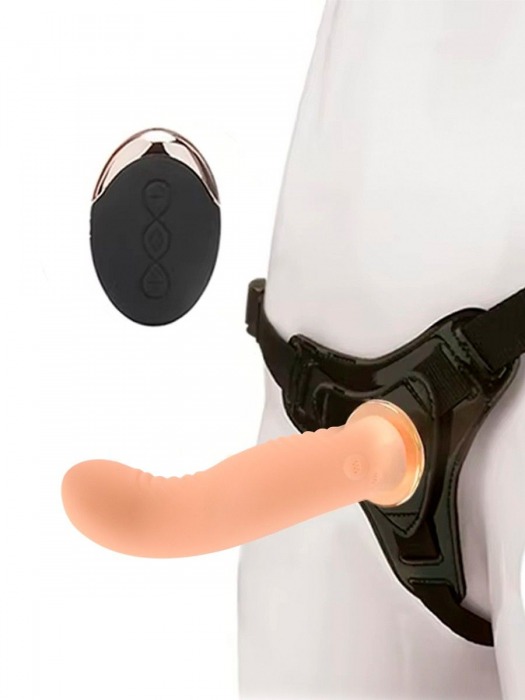 Женский вибрострапон со съемной насадкой и пультом ДУ - Erokay - купить с доставкой в Санкт-Петербурге