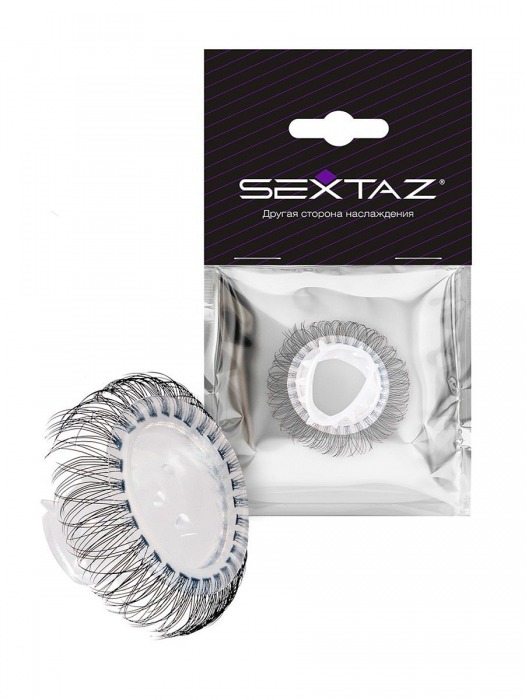 Эластичное эрекционное кольцо с длинными черными «ресничками» - Sextaz - в Санкт-Петербурге купить с доставкой