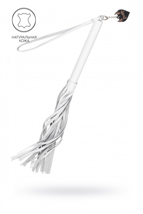 Белая кожаная плеть - 50 см. - Pecado - купить с доставкой в Санкт-Петербурге