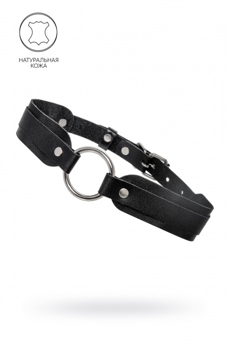 Черный кожаный чокер-ошейник со скруглёнными углами - Pecado - купить с доставкой в Санкт-Петербурге